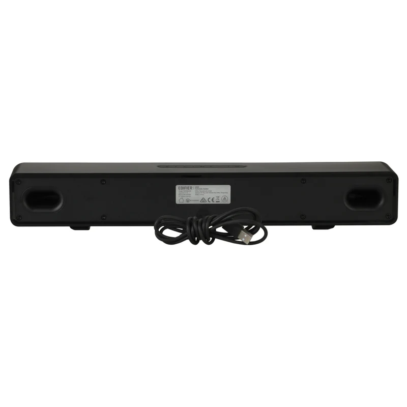 Edifier - Barre de son multimédia QS30 alimentée par USB, avec Bluetooth, basses améliorées, microphone intégré et effets d’éclairage dynamiques – Noir