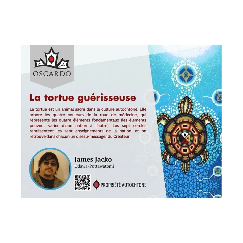 Oscardo - Sac pour téléphone - Medicine Turtle par James Jacko