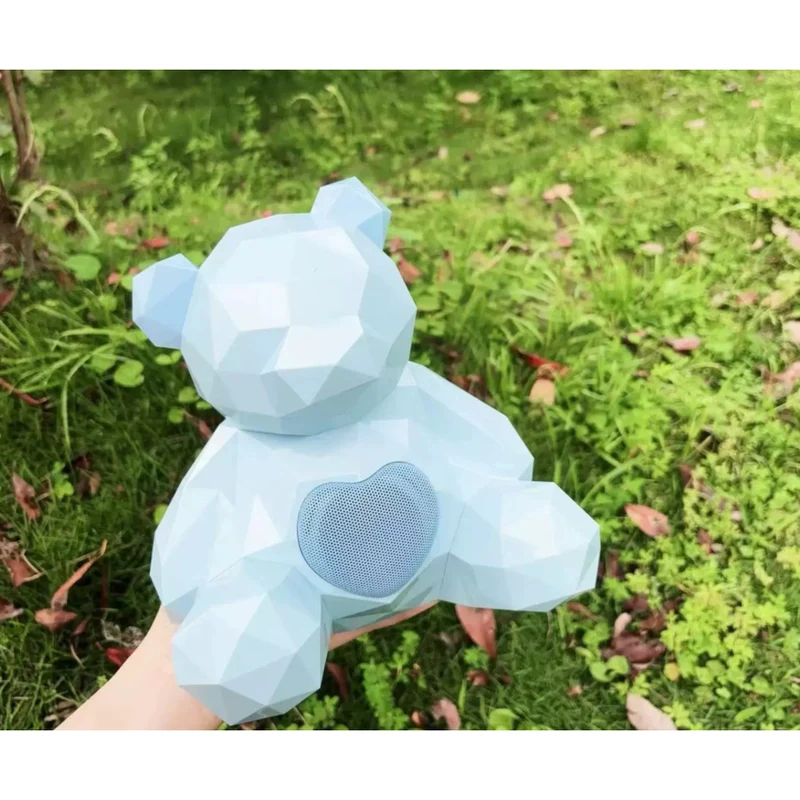 Kemilife - Porte-parole Bluetooth pour ours en peluche de style cybernétique - Bleu