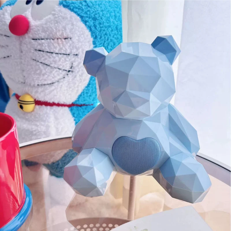 Kemilife - Porte-parole Bluetooth pour ours en peluche de style cybernétique - Bleu