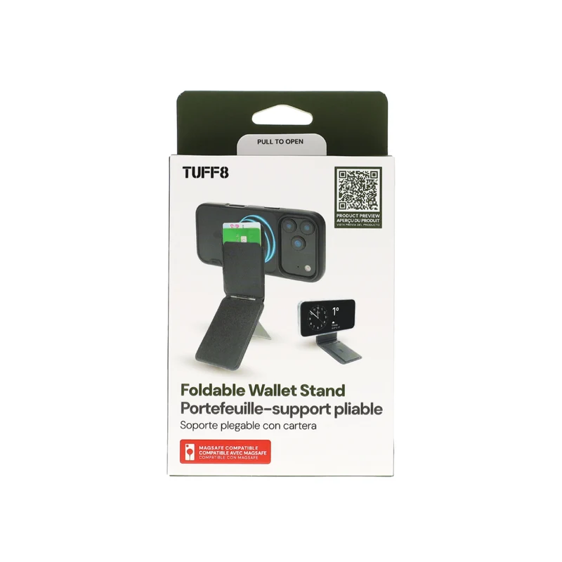 TUFF8 - Support de portefeuille pliable en origami - noir