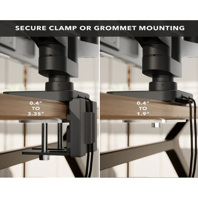 Mount-It! Heavy-Duty Dual Monitor Mount with Gas Spring Arms - Fits Monitors up to 35"