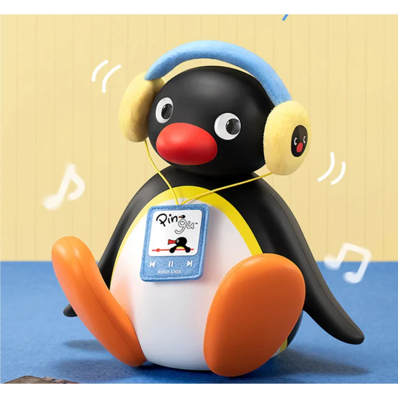 MarTUBE - Haut-parleur Bluetooth Cartoon de Pingu avec tête tremblante, bleu/blanc