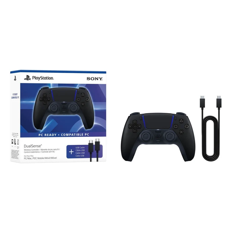 Sony DualSense Wireless Controller with USB Cable for PC - Midnight Black