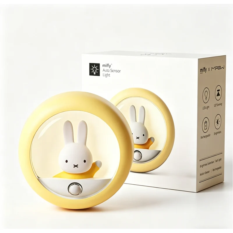 MiPow Miffy Official Licensed Auto Sensor LED Night Light - Pink