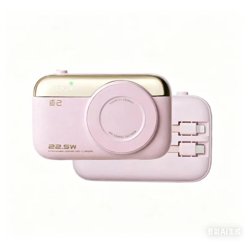 Shuji True Colour Series 10000mAh Portable Power Bank - Pink