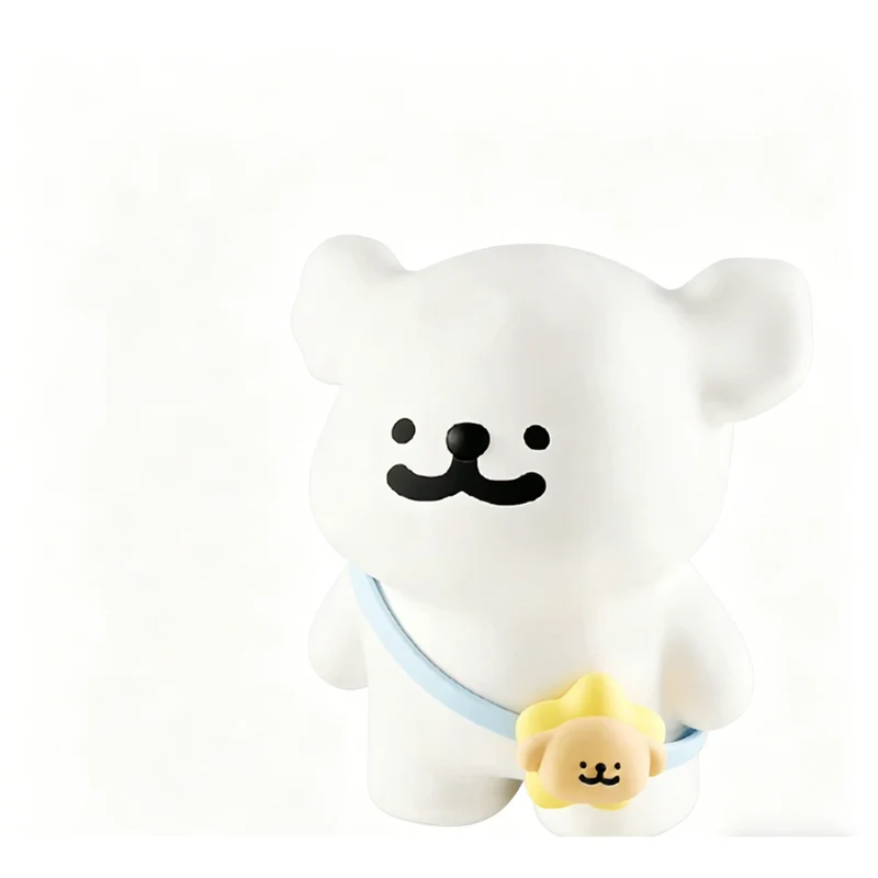 Yancang Maltese Cartoon Bluetooth Speaker and Desktop Ornament - White