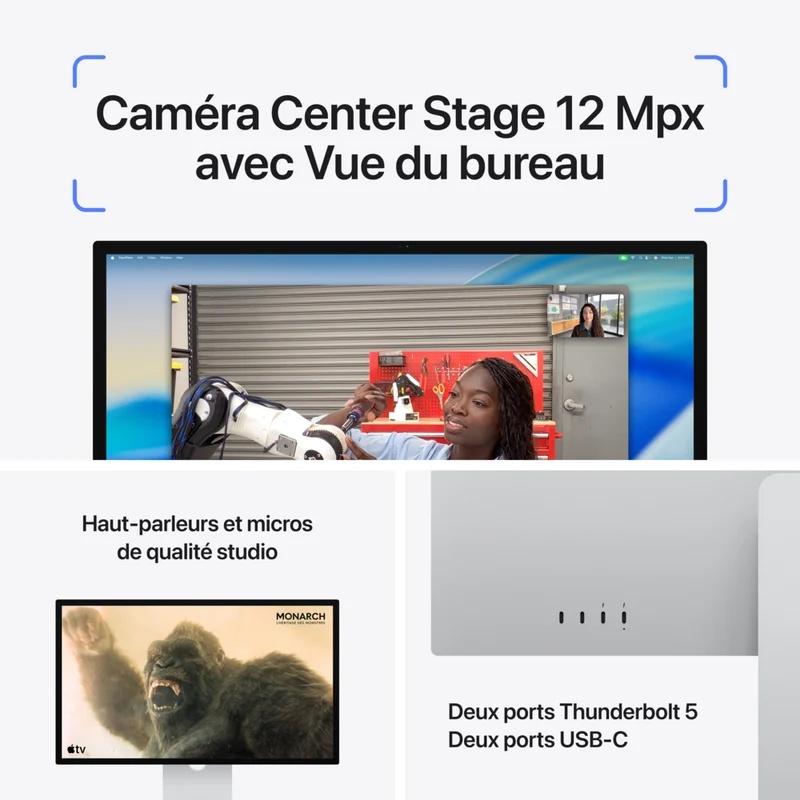 Apple - Studio Display 27 po 5K Écran Retina doté d’un support inclinable et verre standard