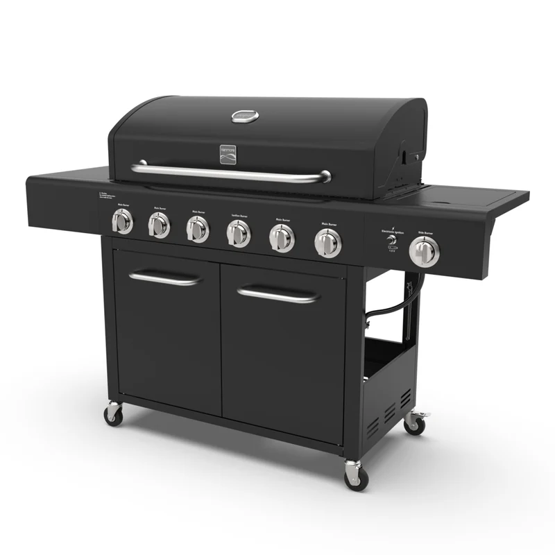 Kenmore 6 Burner XL Gas Grill with Side Burner - Black
