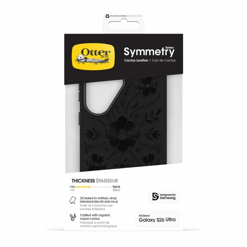OtterBox Symmetry Cactus Leather Embroidery Cell Phone Case for Galaxy S26 Ultra