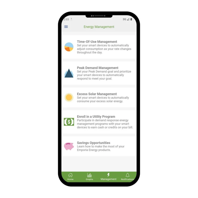 Emporia - Vue 3 Moniteur d'énergie domestique avec 8 capteurs de niveau de circuit 50A