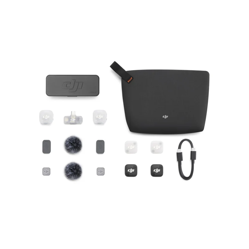 DJI Mic Mini 2 Wireless Microphone Kit with 2 Transmitters, Multi-Receiver and Charging Case