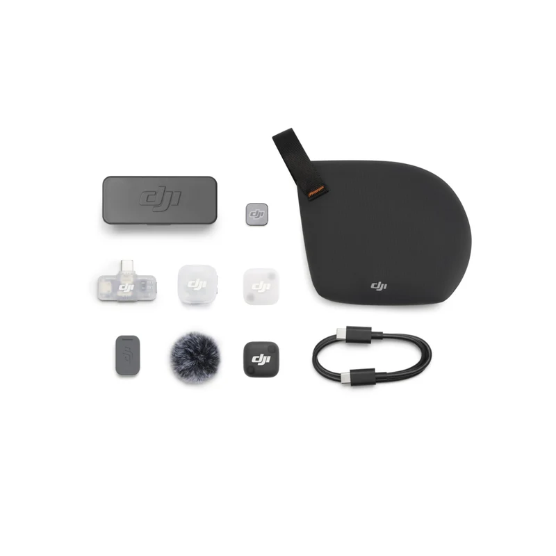 DJI - Kit microphone sans fil Mic Mini 2 avec émetteur, récepteur multiple et étui de chargement