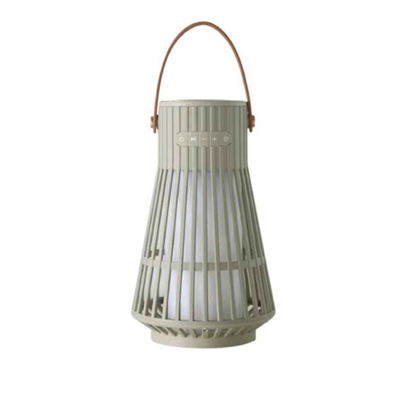FSTENPUS - Haut-parleur Bluetooth à atmosphère de flamme avec effet de flamme scintillante à DEL, vert