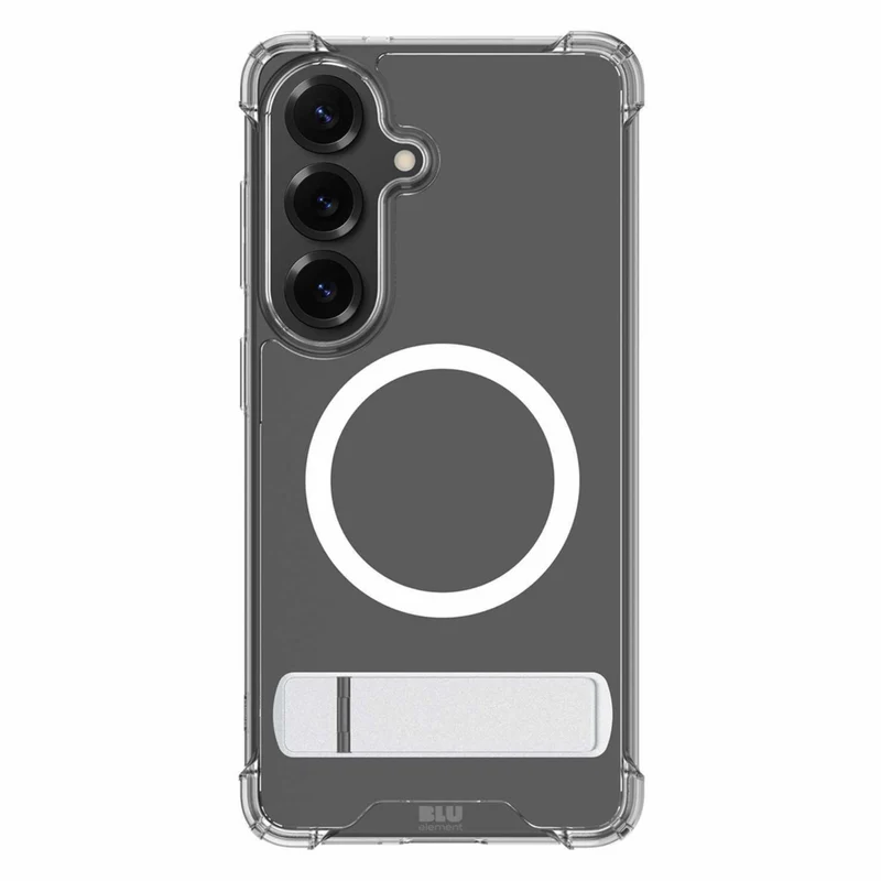 Blu Element Dropzone Rugged Kickstand Cell Phone Case with Magnets for Galaxy S26+ - Clear