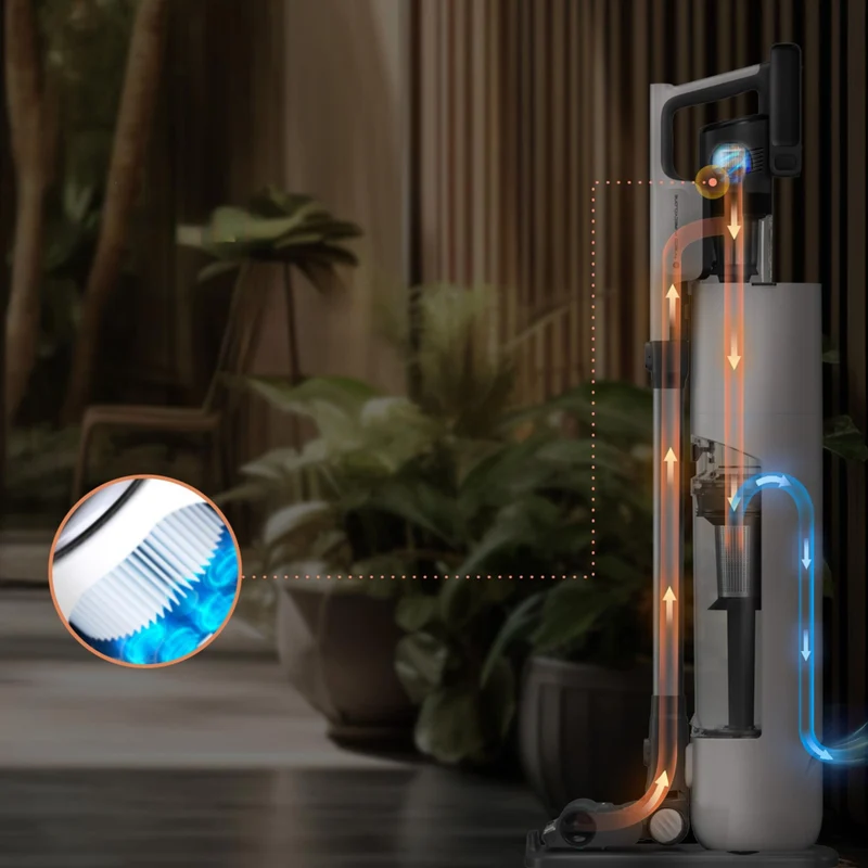 Tineco - Aspirateur à balai sans fil GO Station avec station de recharge et vidage automatique