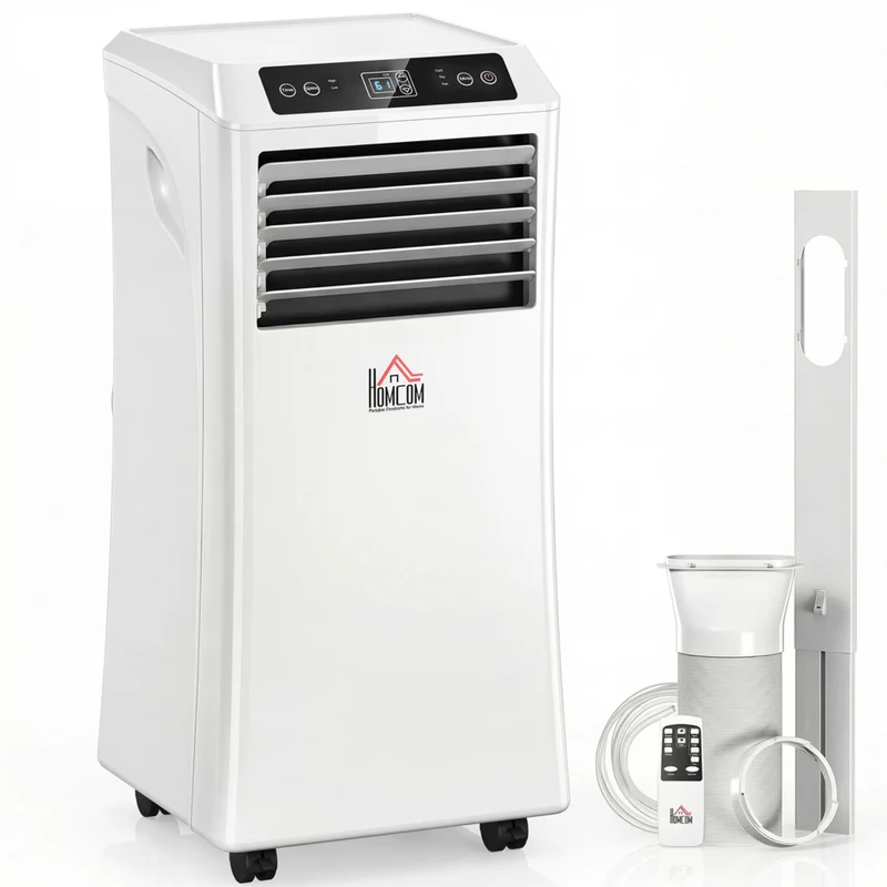 HOMCOM 10,000 BTU Portable Air Conditioner with 4 Modes - White