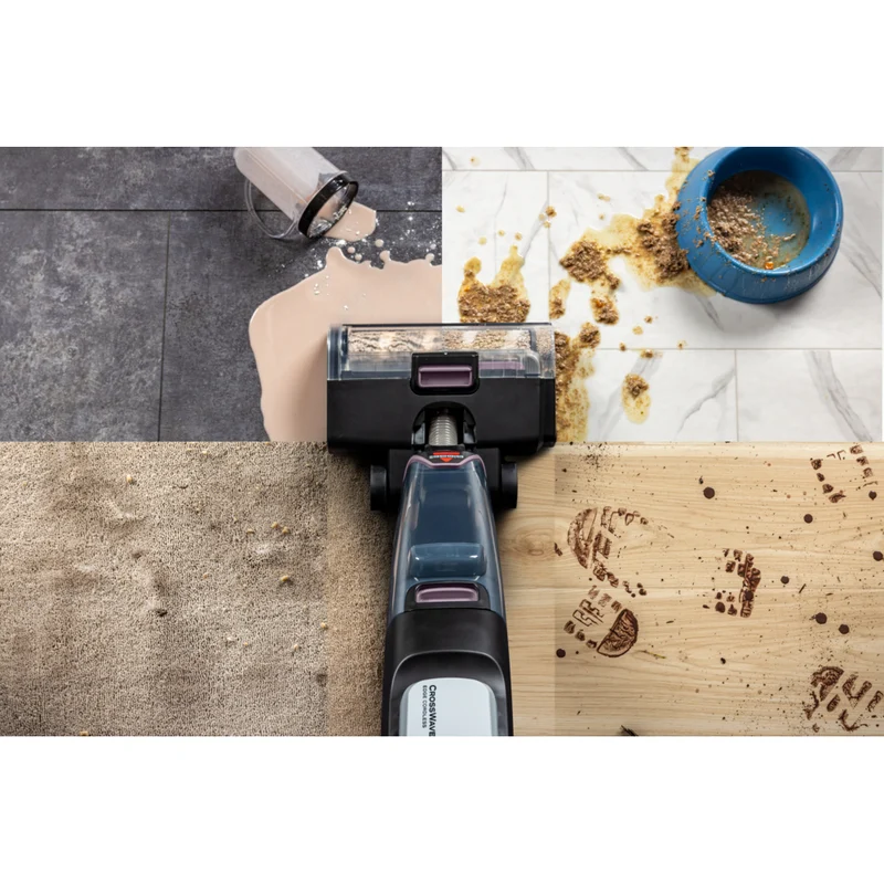 Bissell - Aspirateur et nettoyeur de plancher sans fil pour dégâts humides/secs CrossWave Edge Cordless de Paquet de