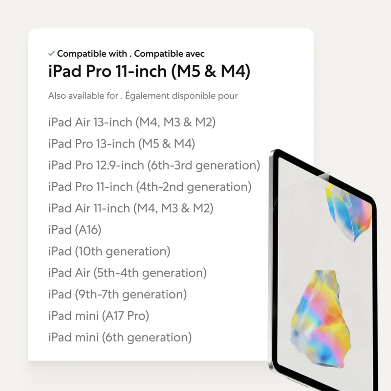 Paperlike - 3 Protecteur d'écran pour iPad Pro 11 po (2024) - Transparent