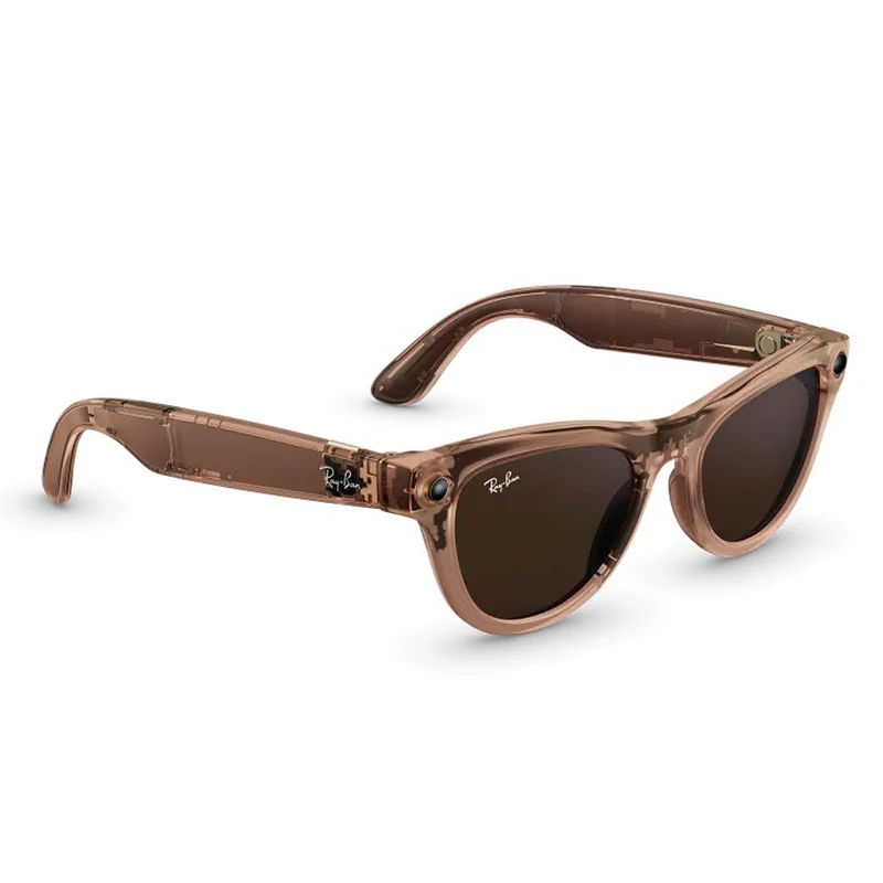 Ray-Ban Meta - Lunettes Skyler Gen 2 AI - Verres Transitions transparents/marrons - Monture pêche brillante