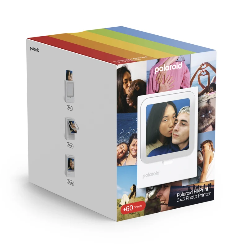 Polaroid - Imprimante photo de poche Hi-Print 3x3 avec 60 feuilles