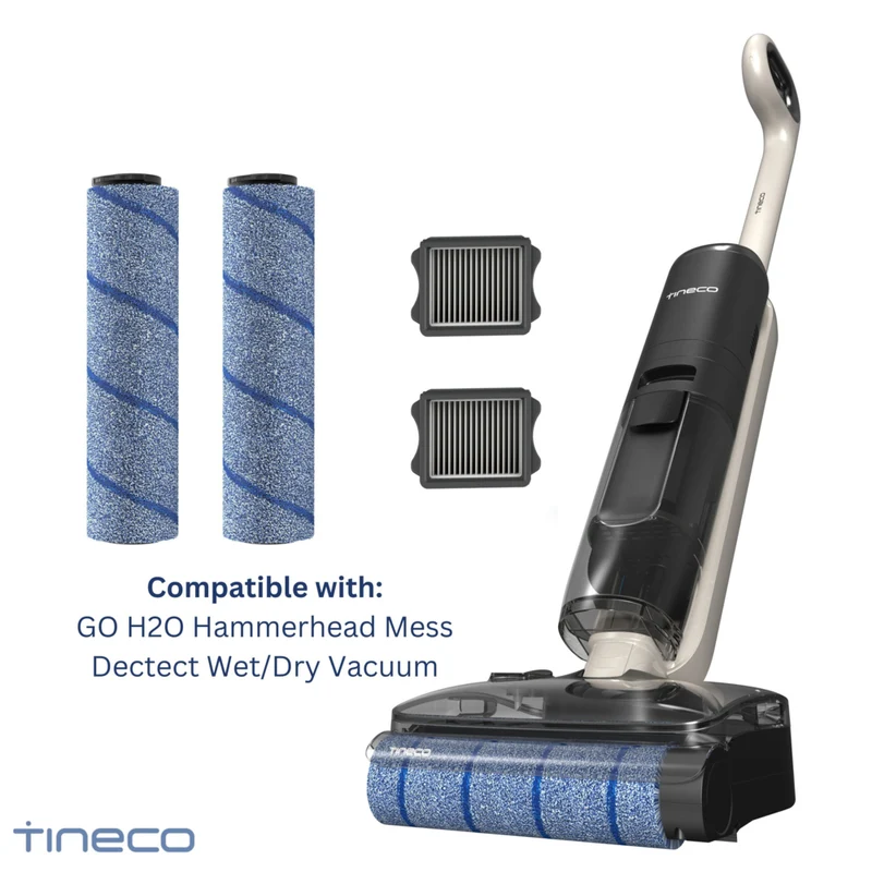 Tineco - Kit d’accessoires pour laveuse de plancher pour animaux GO H2O Hammerhead - 2 brosses pour animaux, 2 filtres