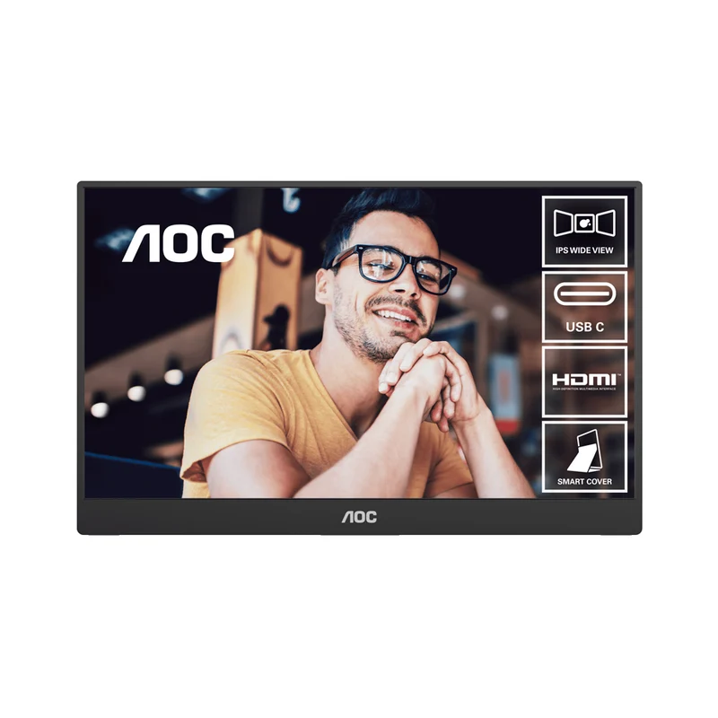 AOC - Moniteur portable 16T20 15,6" - Noir