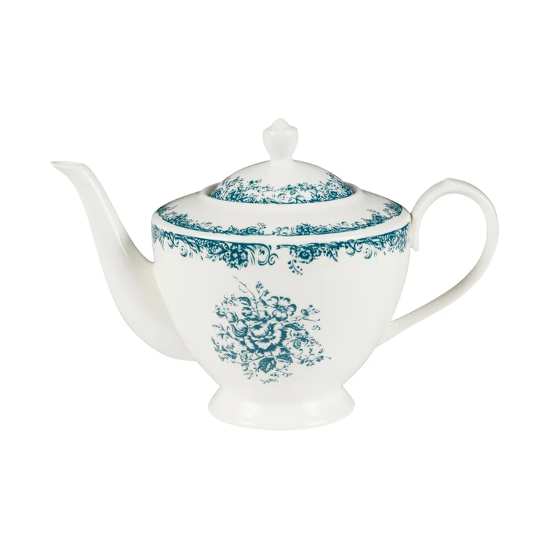 Casa Domani Rosetta Antique Teapot - 1L - Blue