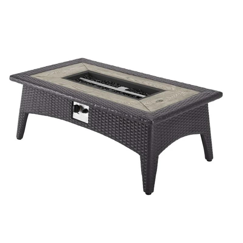 Modway - Splendor Rectangle de 43,5" Terrasse extérieure Table de foyer - Espresso