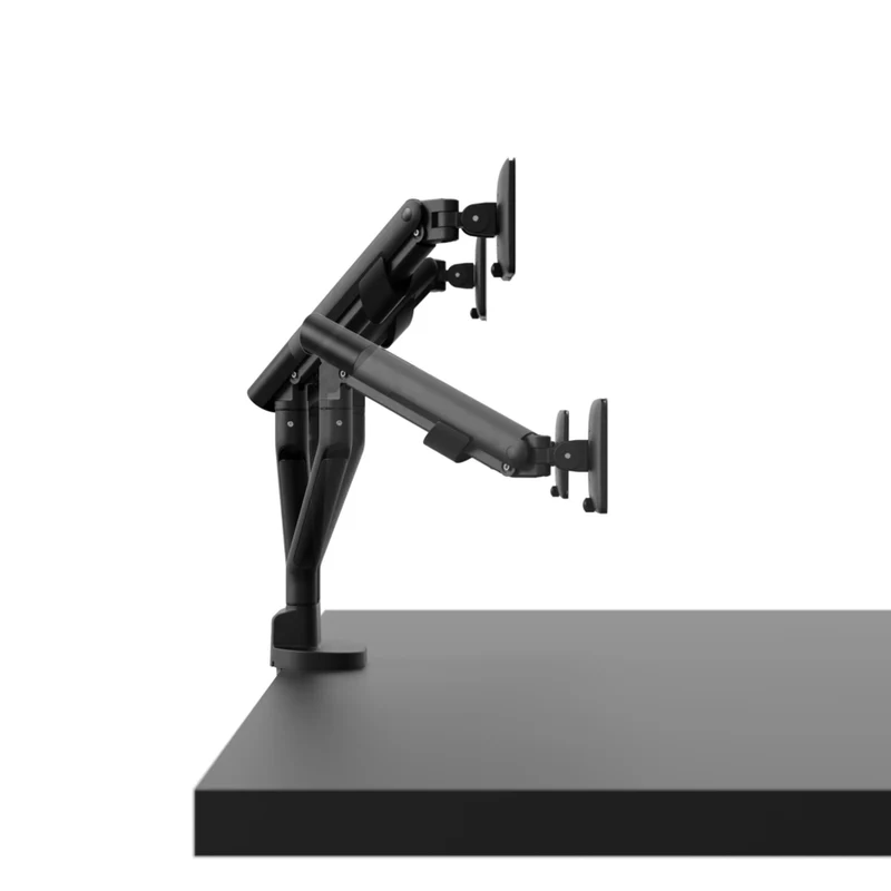 Kanto Desktop Monitor Arm/Mount for 17" - 32" Monitors - Dual Monitor - Black