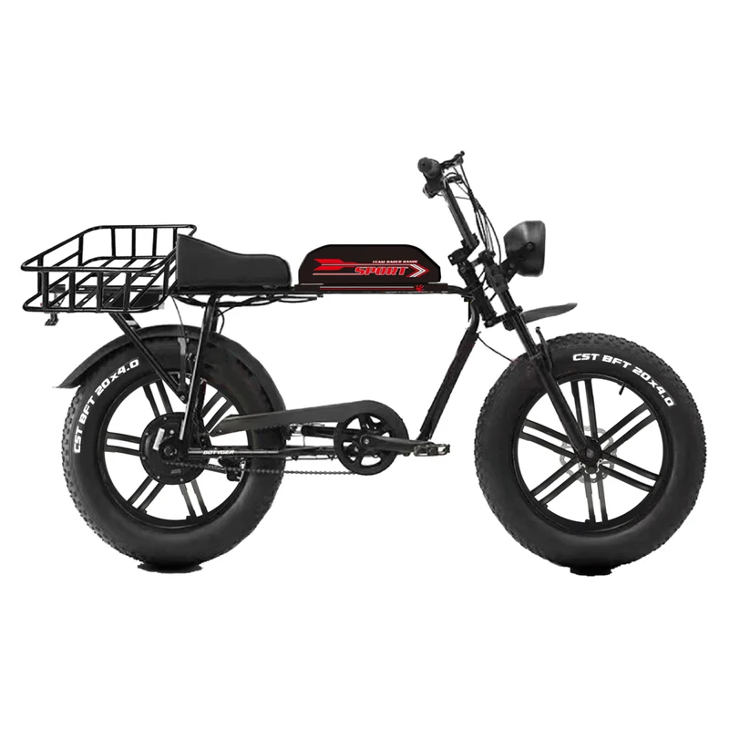 GoTyger Convertible Cargo & 2-Passenger Electric Bike