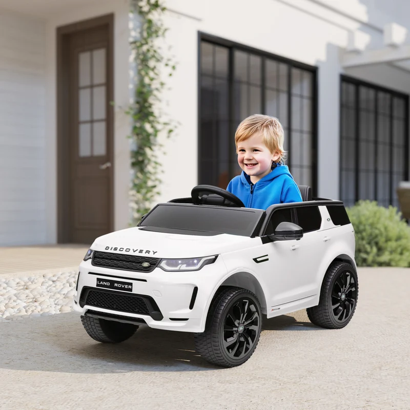 Qaba - Voiture RC électrique pour enfants sous licence Land Rover 12V - blanc