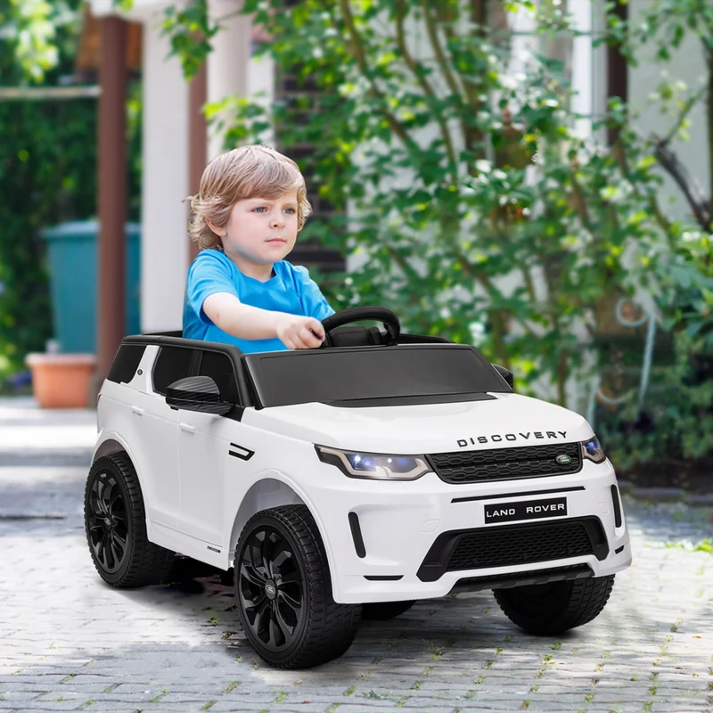 Qaba - Voiture RC électrique pour enfants sous licence Land Rover 12V - blanc