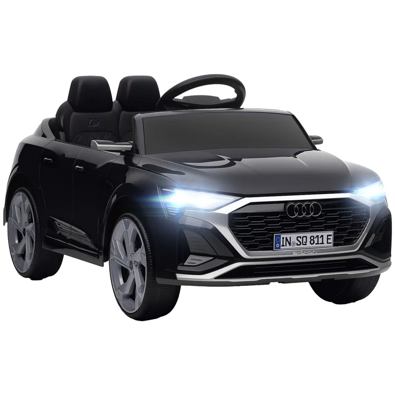 Qaba 12V Audi Q8 Licensed Electric RC Car for Kids - Black