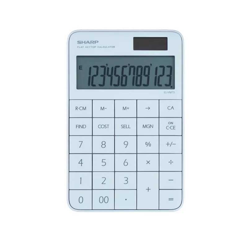 Sharp 12-Digit Flat Desktop Calculator - White