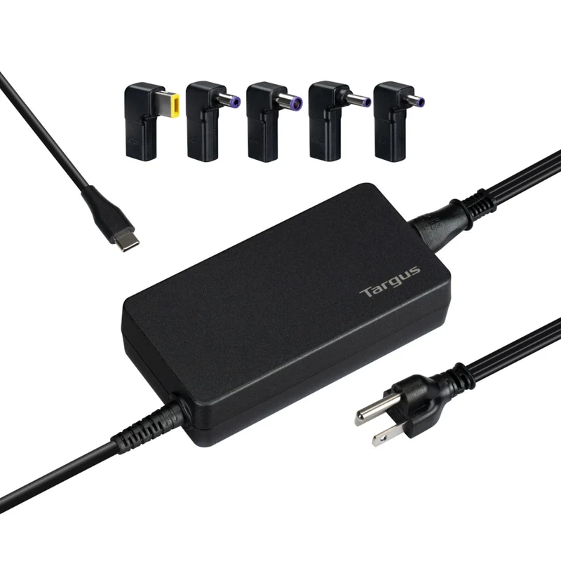 Targus - Chargeur Universel USB-C et Pour Ordinateurs Portables 100 W CA avec 5 embouts