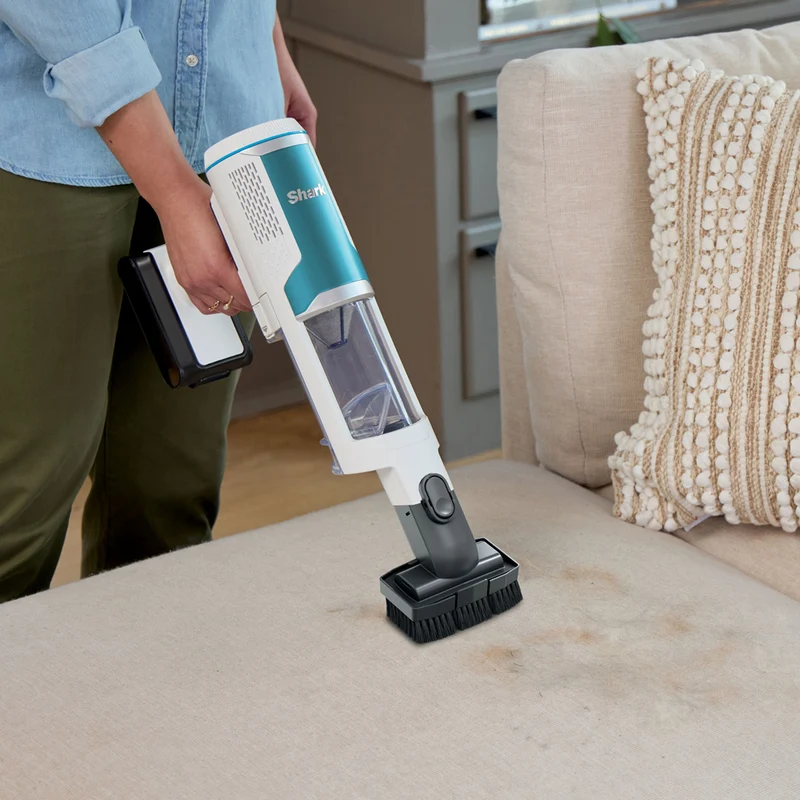 Shark - Aspirateur balai sans fil Clean and Empty avec filtre HEPA et système de vidage automatique de 1,3 L - Blanc