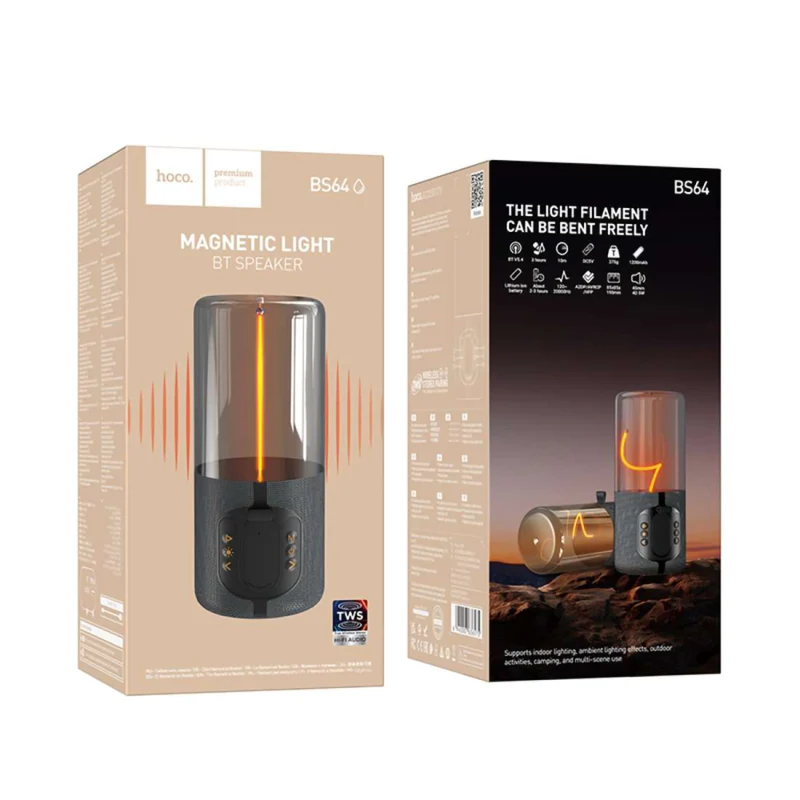 HOCO - Haut-parleur lumineux magnétique de sport sans fil