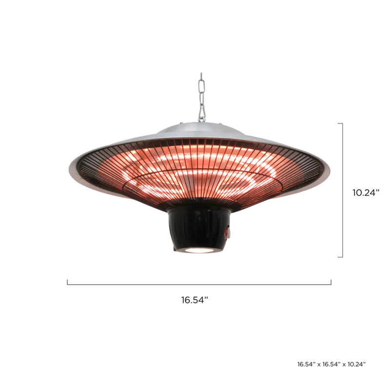 Westinghouse - 1500-Watt Hanging Infrared Electric Patio Heater - Silver