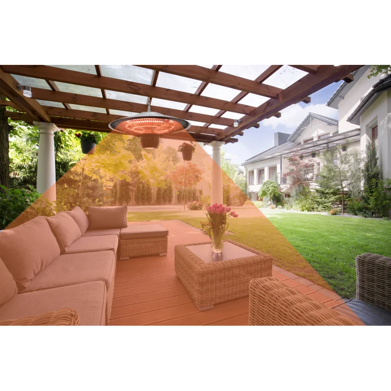 Westinghouse - 1500-Watt Hanging Infrared Electric Patio Heater - Silver