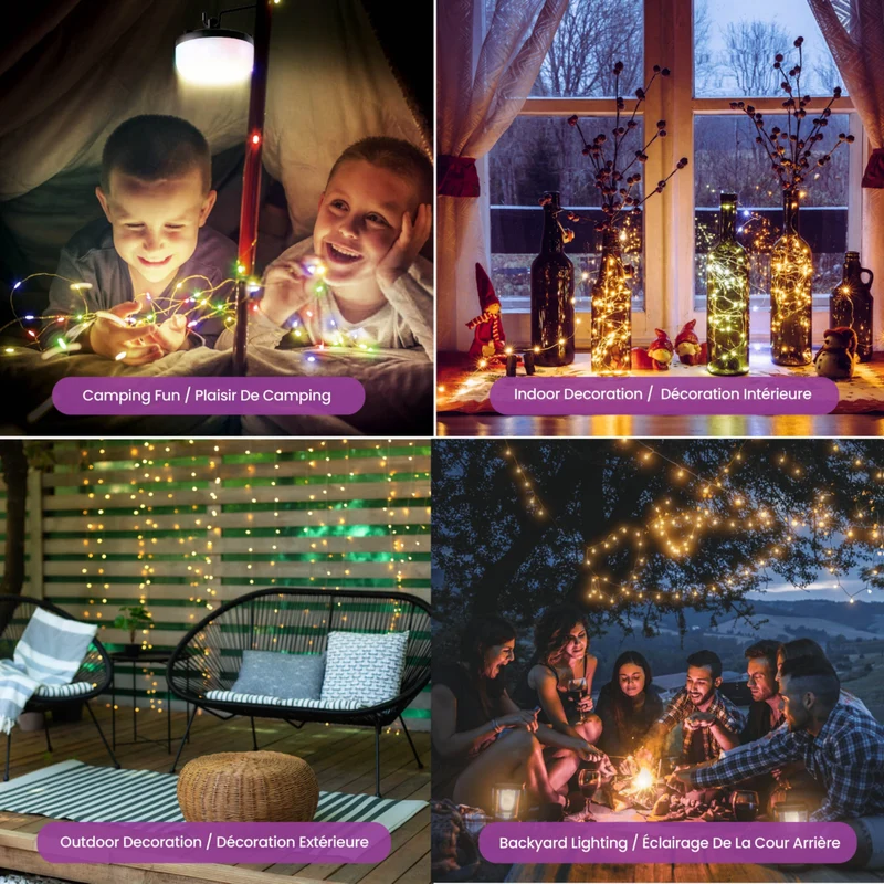 Bell+Howell - Guirlande lumineuse LED portable rétractable de 9,75 m (32 pi) pour l'extérieur