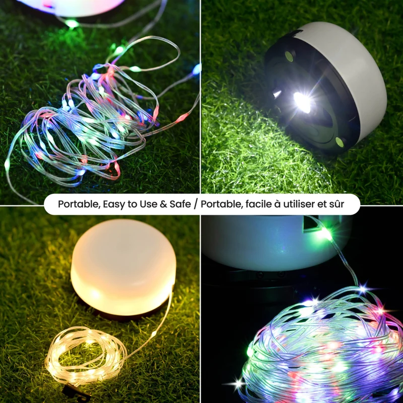 Bell+Howell - Guirlande lumineuse LED portable rétractable de 9,75 m (32 pi) pour l'extérieur