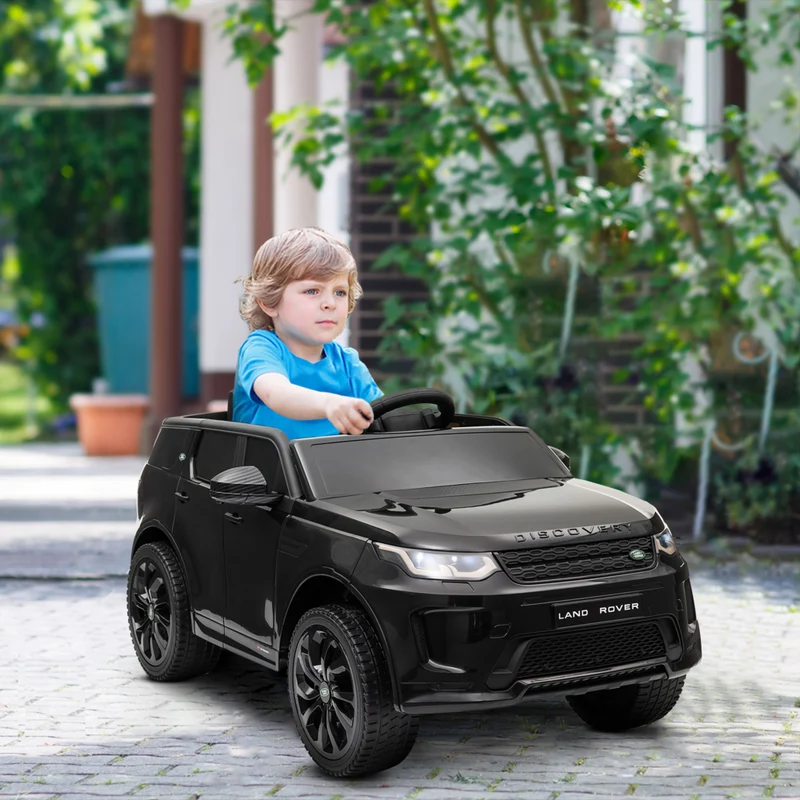 Qaba - Voiture RC électrique pour enfants sous licence Land Rover 12V - noir