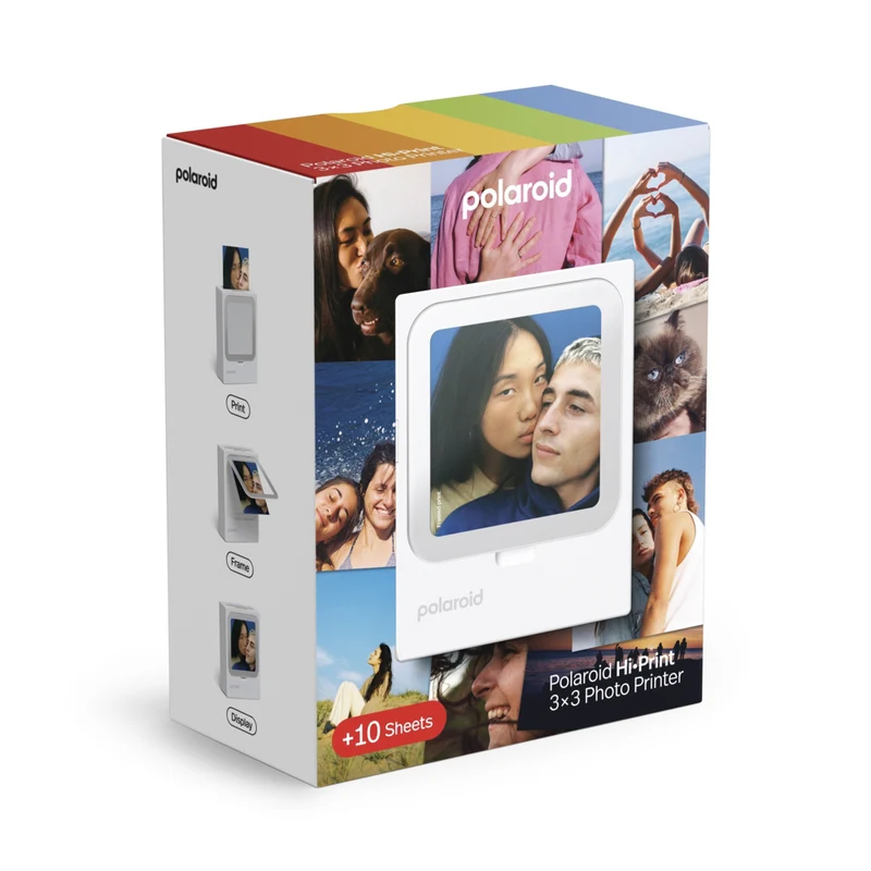 Polaroid - Imprimante photo de poche Hi-Print 3x3 avec 10 feuilles