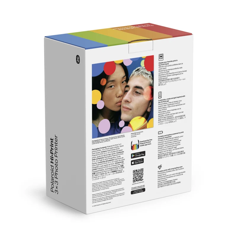 Polaroid - Imprimante photo de poche Hi-Print 3x3 avec 10 feuilles