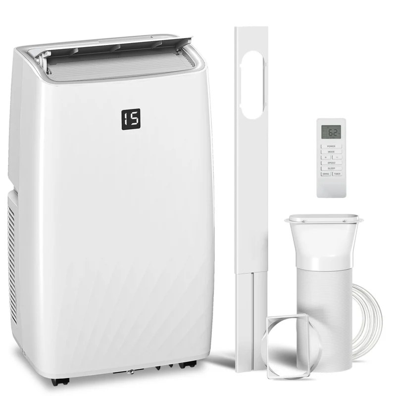 HOMCOM - climatiseur portable 14000 BTU avec déshumidificateur et ventilateur - blanc