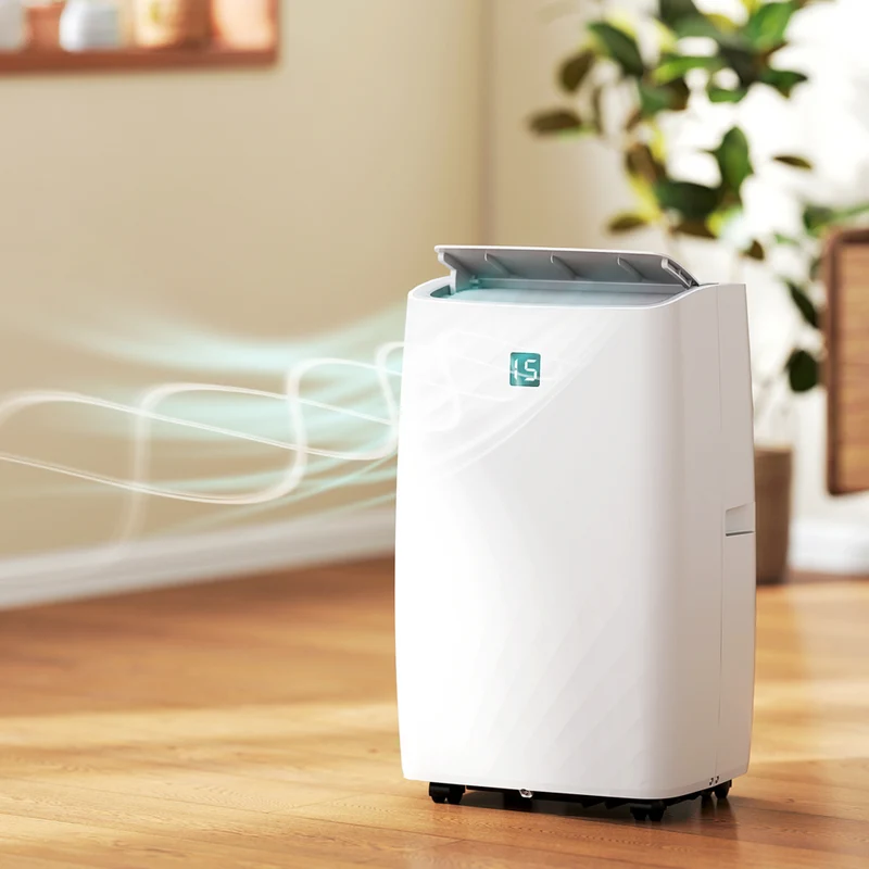 HOMCOM - climatiseur portable 14000 BTU avec déshumidificateur et ventilateur - blanc