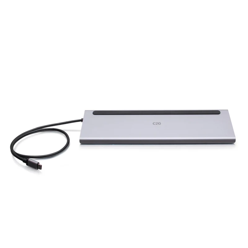 C2G USB-C 10-in-1 Triple Display Docking Station - Silver