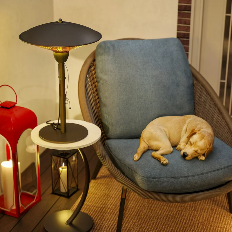 Outsunny - Chauffage électrique d'extérieur 1500W pour terrasse avec protection contre le basculement