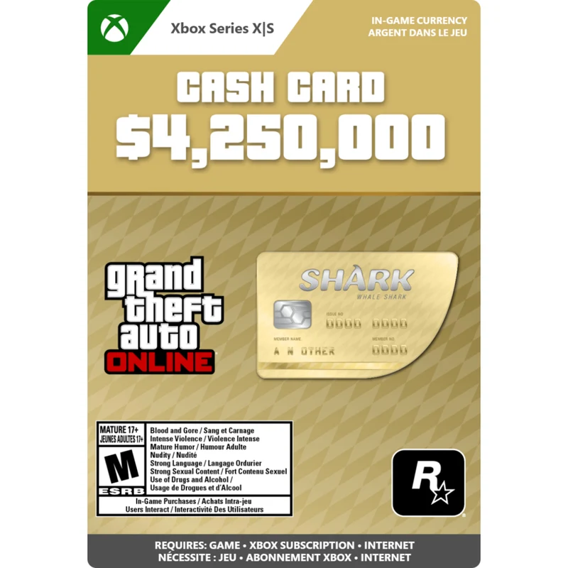 GTA Online: Whale Shark Cash Card for Xbox Series X|S [Digital Download]